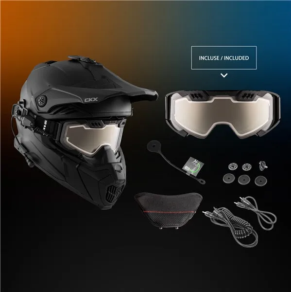 CKX Titan Airflow Solid Matte Black Fiberglass Helmet with Electric 21