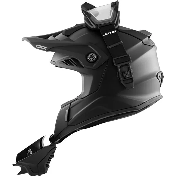 CKX Titan Airflow Solid Matte Black Fiberglass Helmet with Electric 21