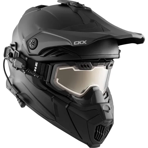 CKX Titan Airflow Solid Matte Black Fiberglass Helmet with Electric 21