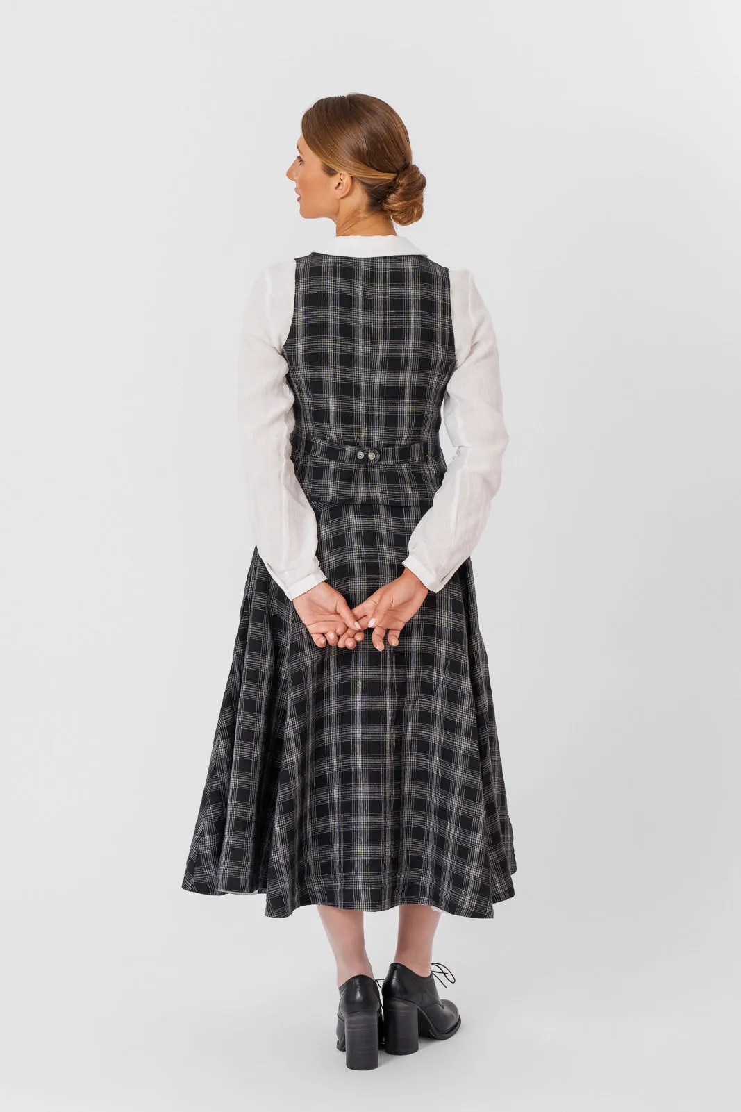 Classic Vest, Black Tartan