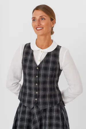 Classic Vest, Black Tartan