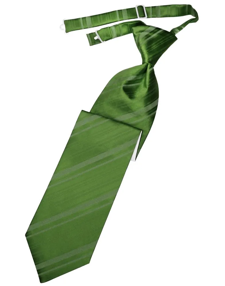 Clover Striped Satin Necktie