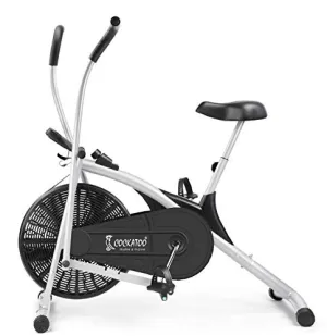 Cockatoo AB06 Stainless Steel Exercise Bike with Moving Handle and Adjustable Cushioned Seat, Black/Silver (DIY, Do It Yourself Installation)