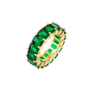 Colored CZ Baguette Eternity Band
