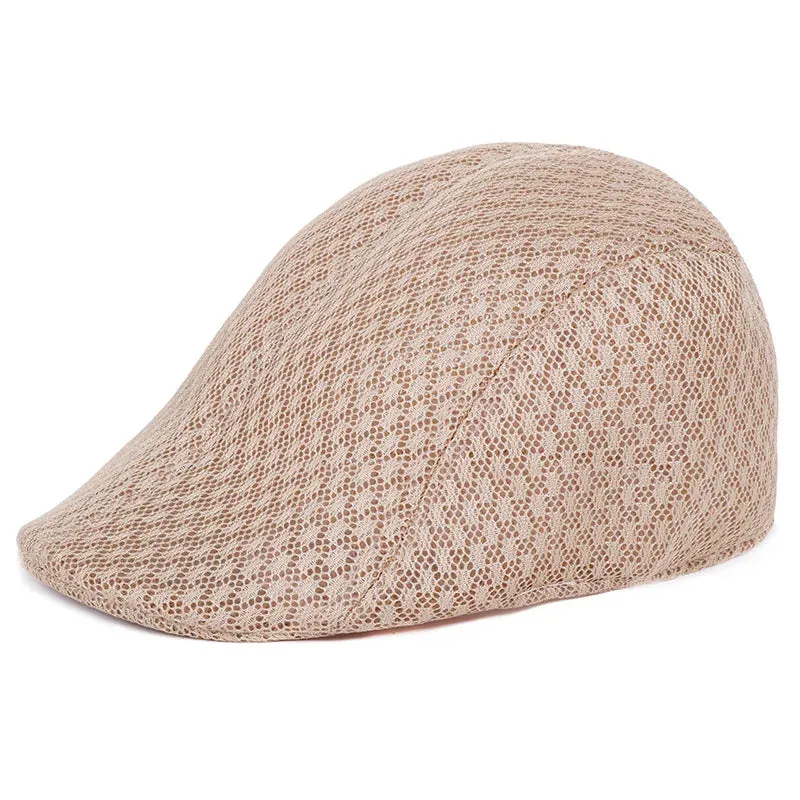 Cotton Newsboy Caps Autumn Winter Beret Male Horn Retro Solid Peaked Cap Forward Hat For Men Protection Elasticity Peaky Blinder