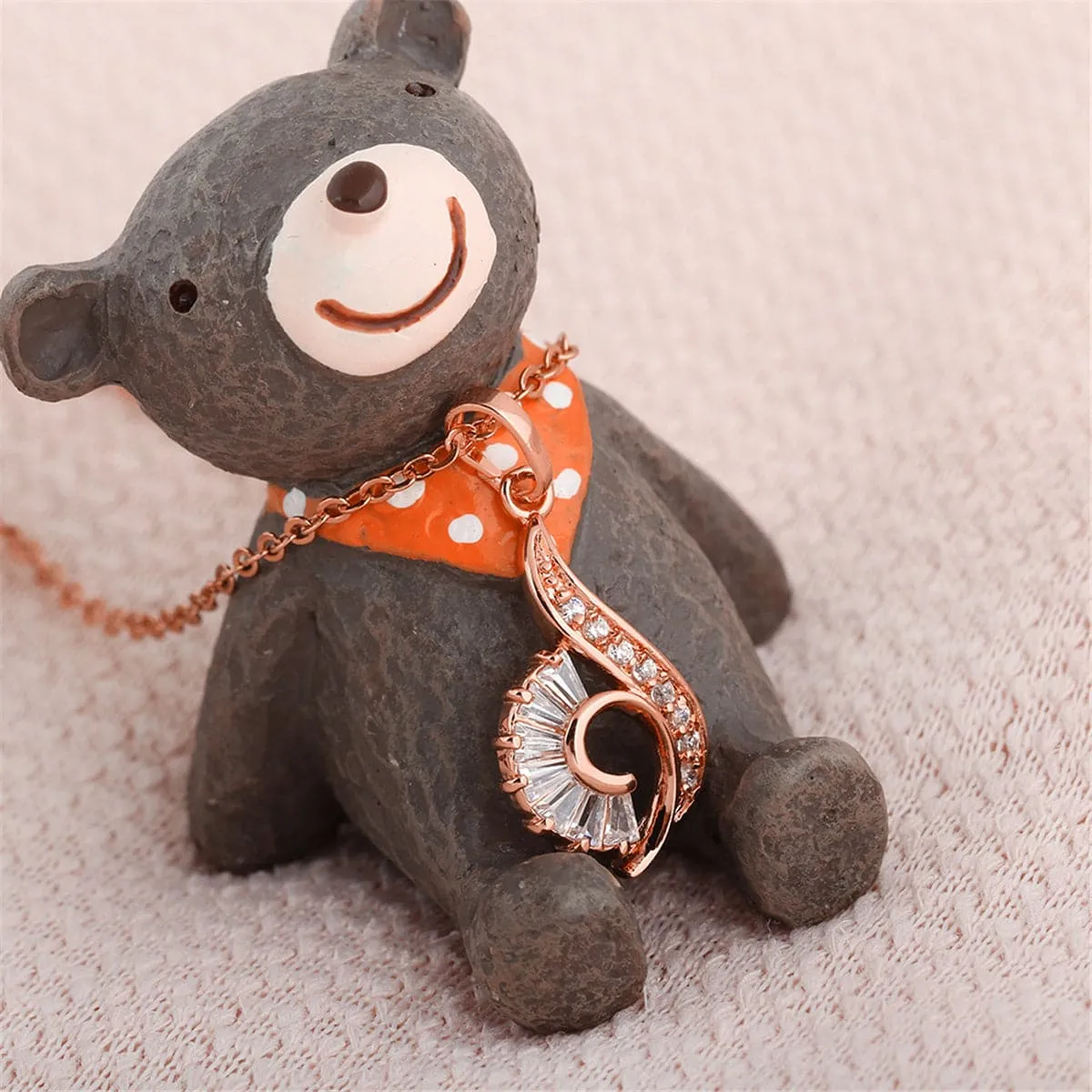 Cubic Zirconia & Crystal Swirl Pendant Necklace