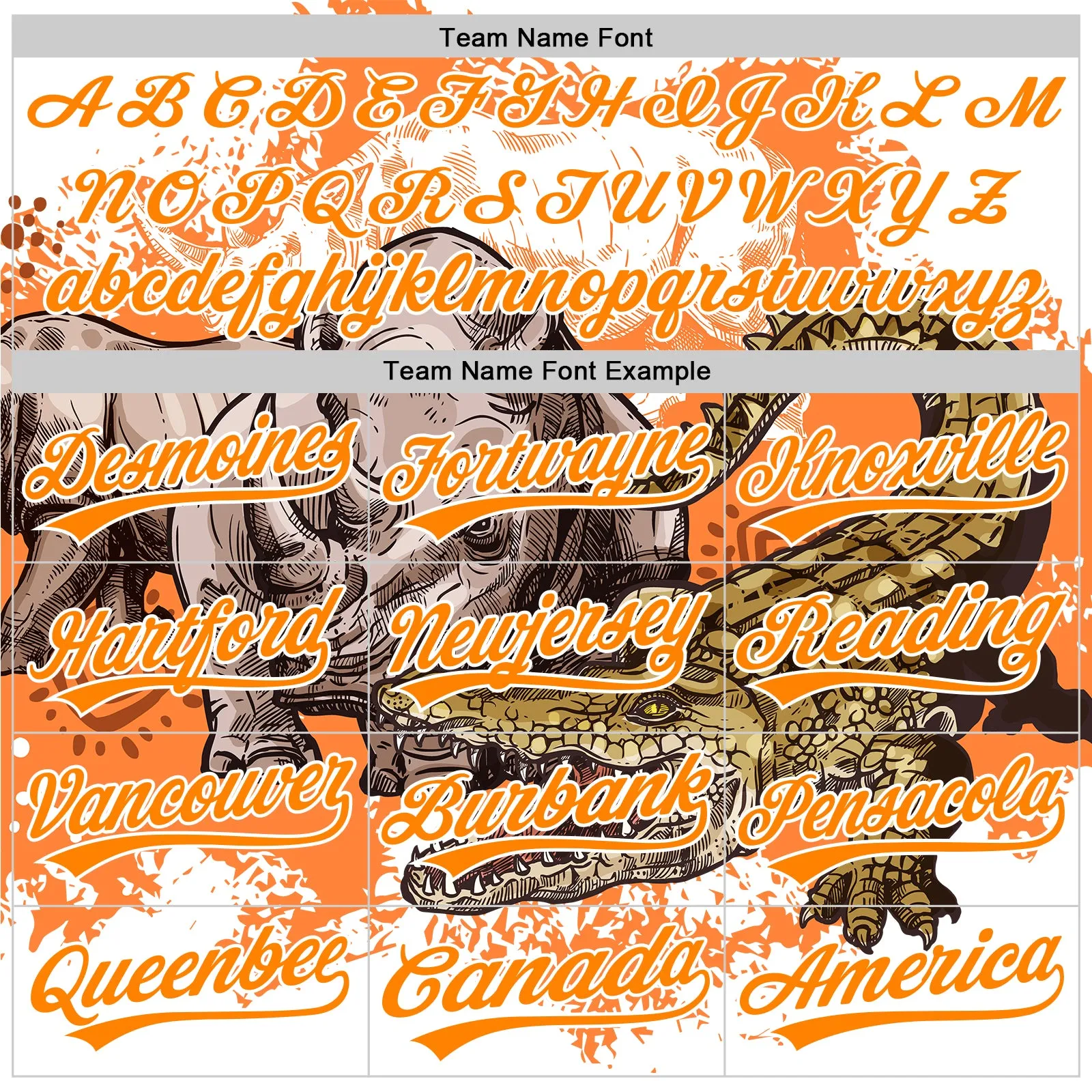 Custom White Bay Orange 3D Pattern Design Crocodile Authentic Baseball Jersey