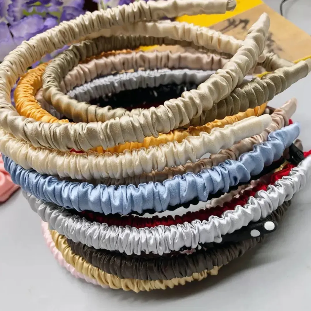 Custom Wholesale Silk Hairband 1cm