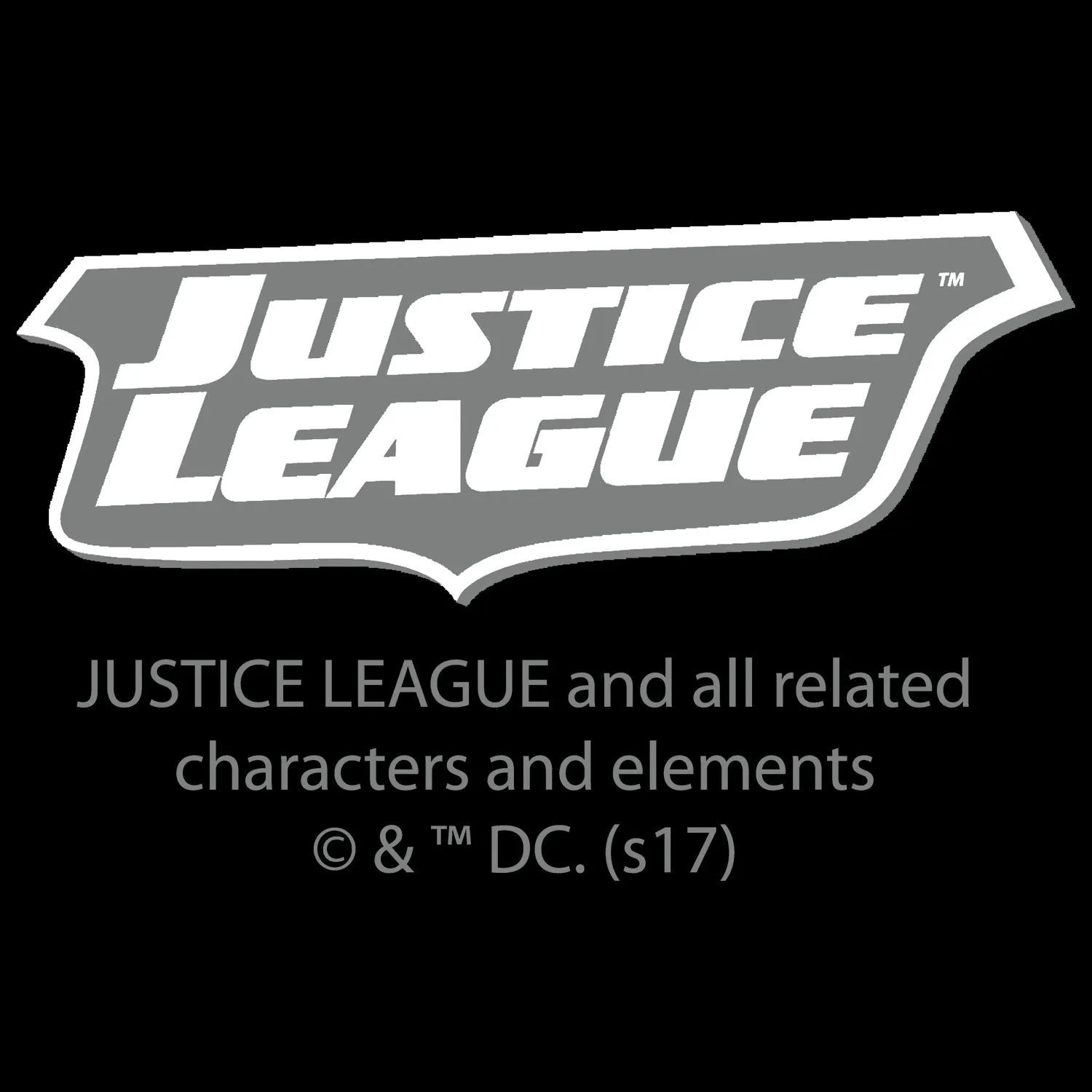 DC Comics Justice League JLA Classic Metallic Logo Official Women's T-shirt (Black)