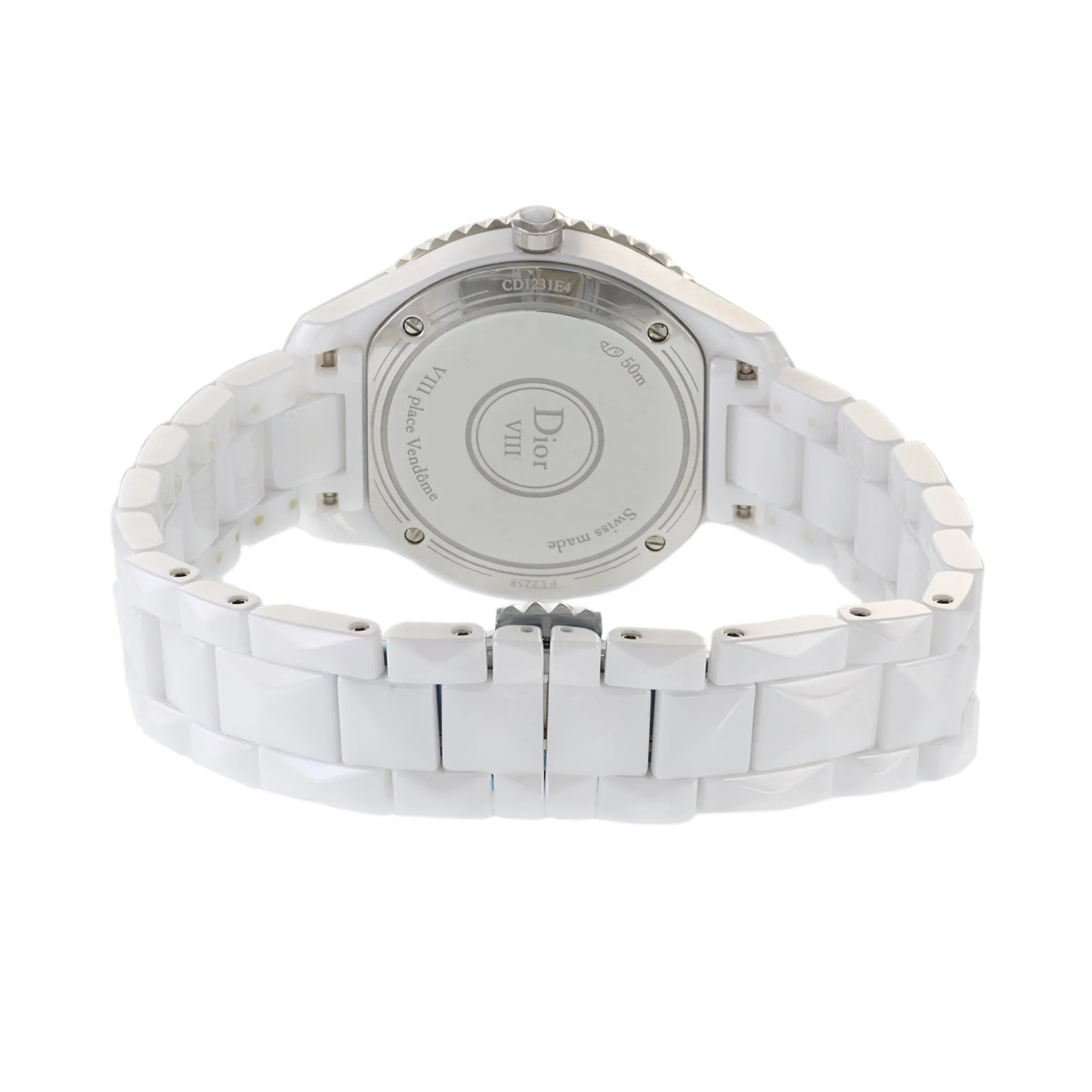 Dior Viii White Ceramic Mother of Pearl and Diamond Watch Reference CD1231E4C001