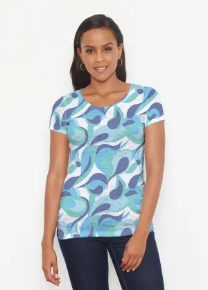 Disco Blue (8067) ~ Short Sleeve Scoop Shirt