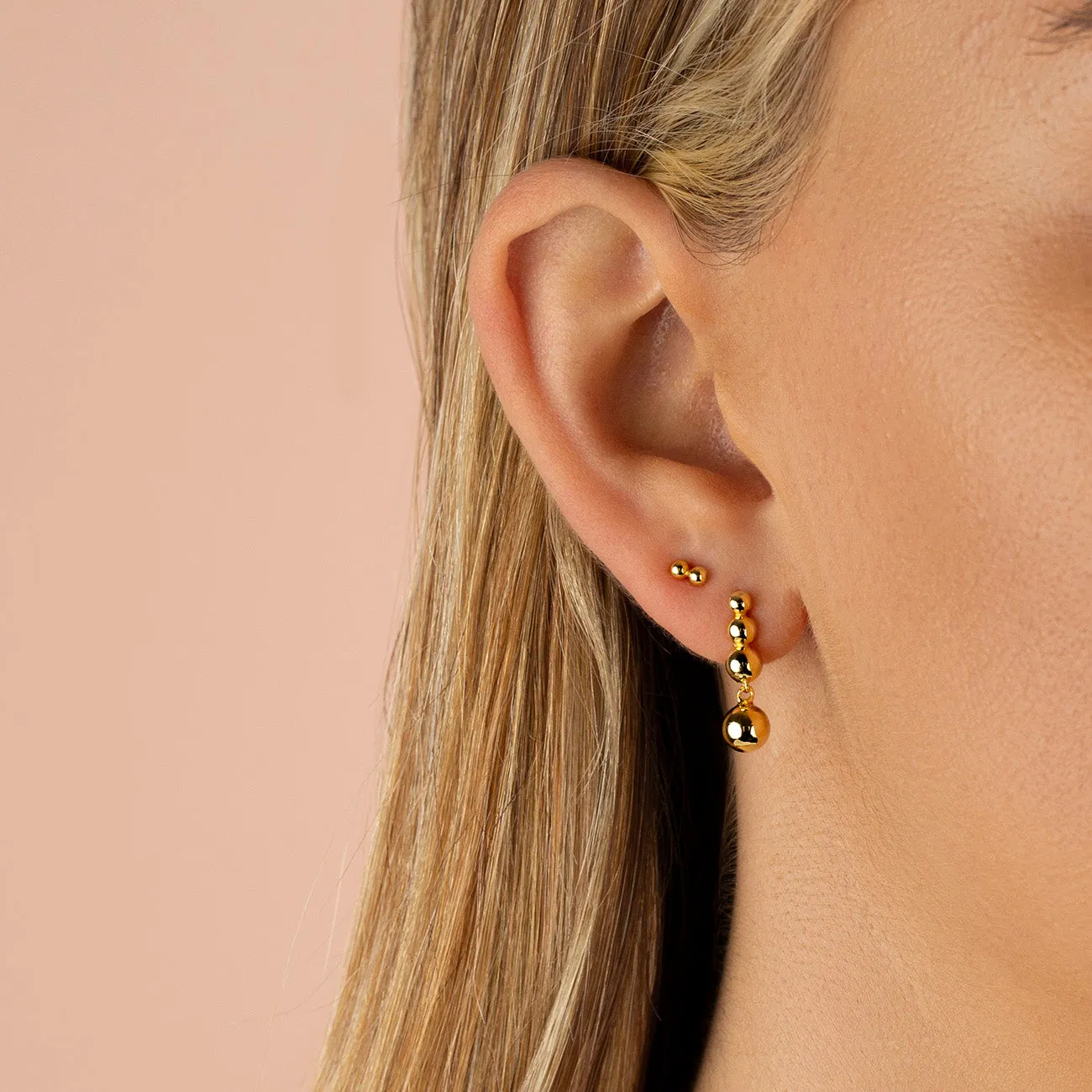 Double Ball Stud Earring