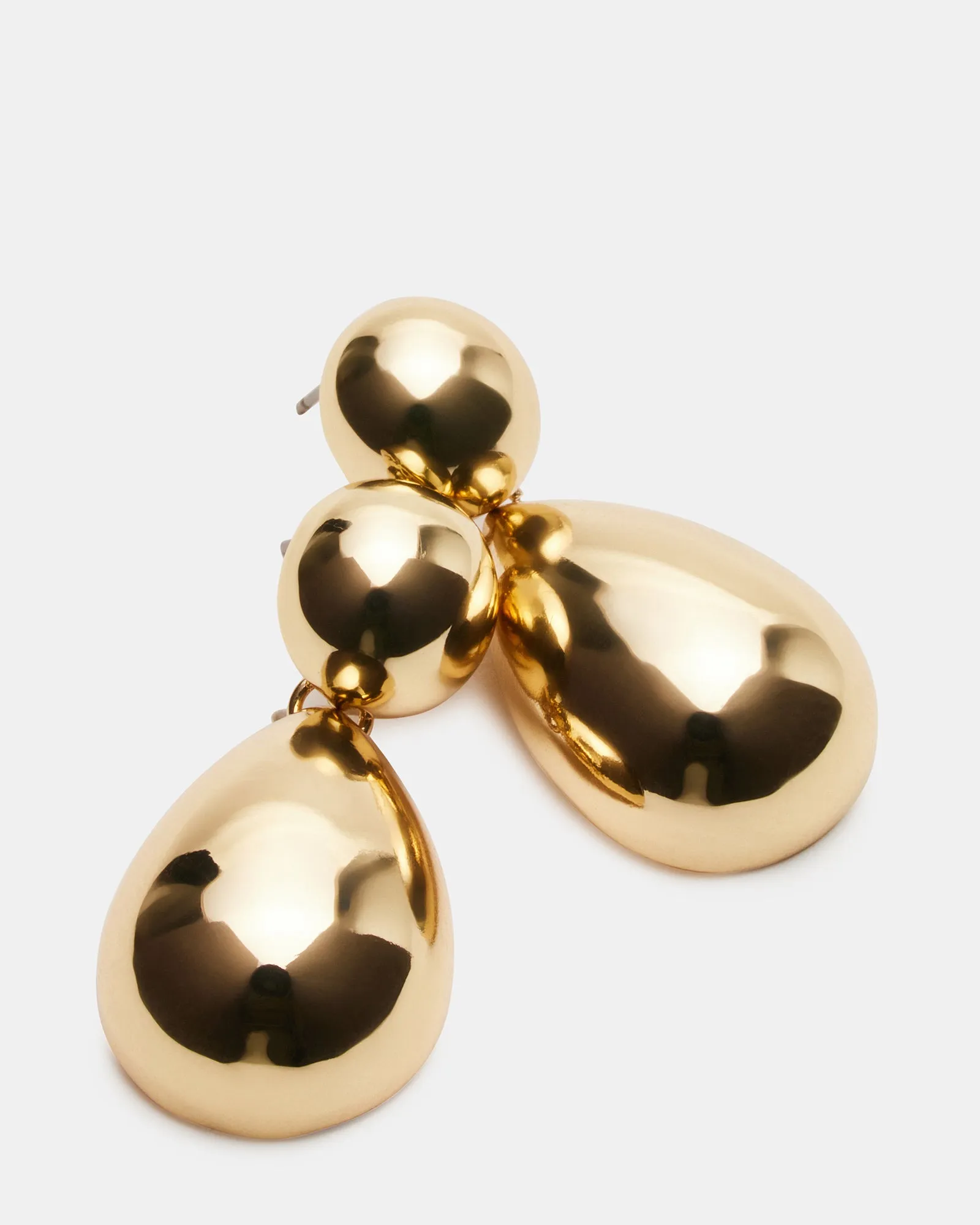 DOUBLE TEARDROP EARRINGS GOLD