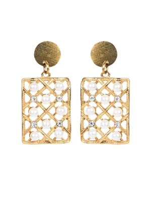 eb&ive Ivy Pearl Earring - Square