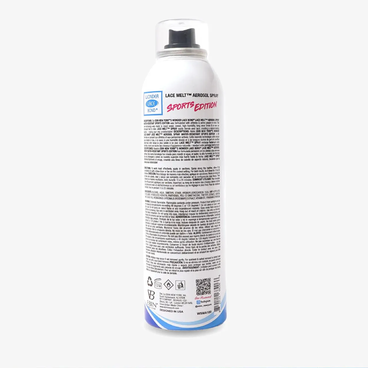 Ebin New York Wonder Lace Bond Lace Melt Aerosol Spray Sports Edition - UK Shipping Only