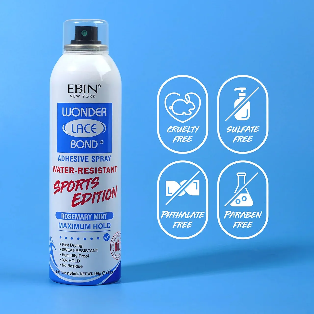 Ebin New York Wonder Lace Bond Wig Adhesive Spray Sports Edition - UK Shipping Only