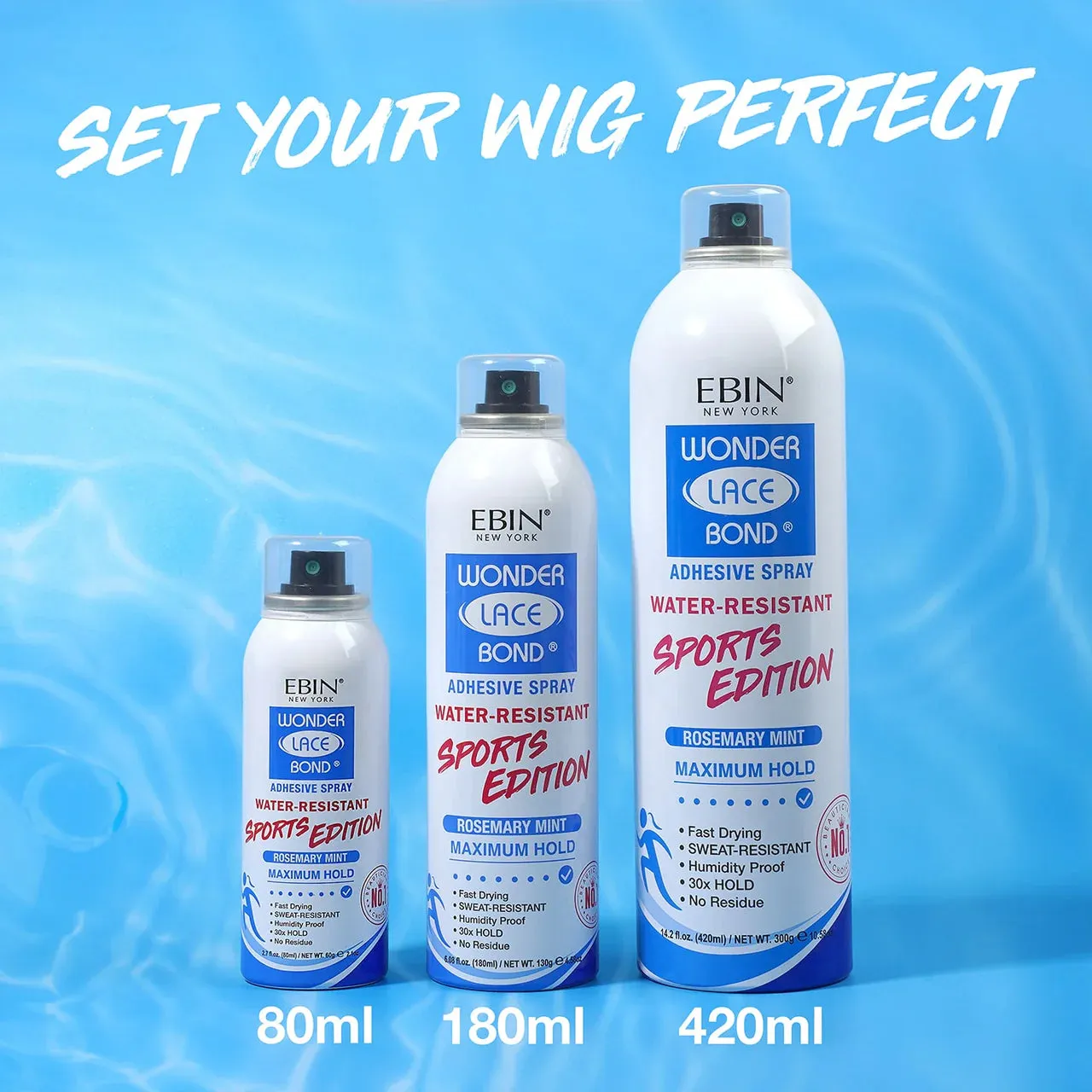 Ebin New York Wonder Lace Bond Wig Adhesive Spray Sports Edition - UK Shipping Only