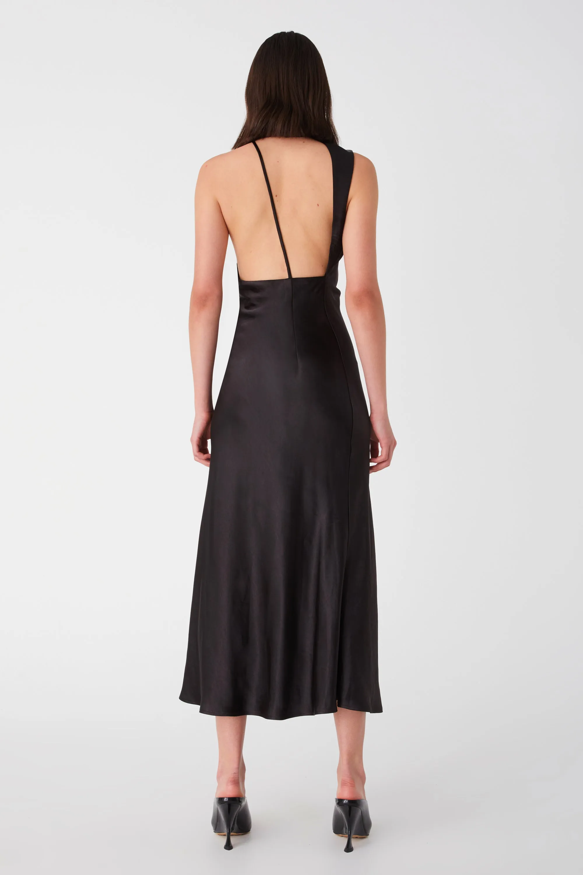 ELANIA GLOSS SATIN MIDI DRESS