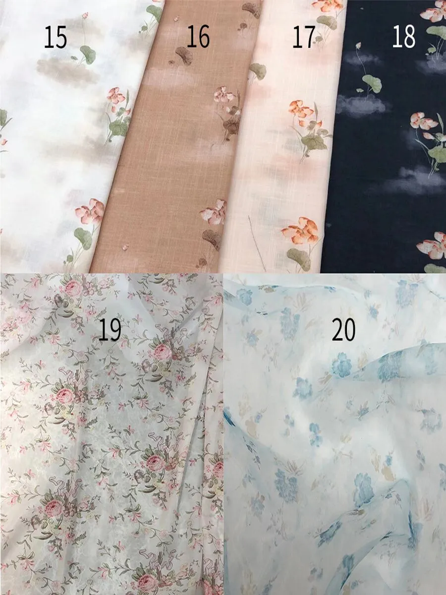 Elegant Floral Wedding Dress Flower Print Wedding Dress YW240052