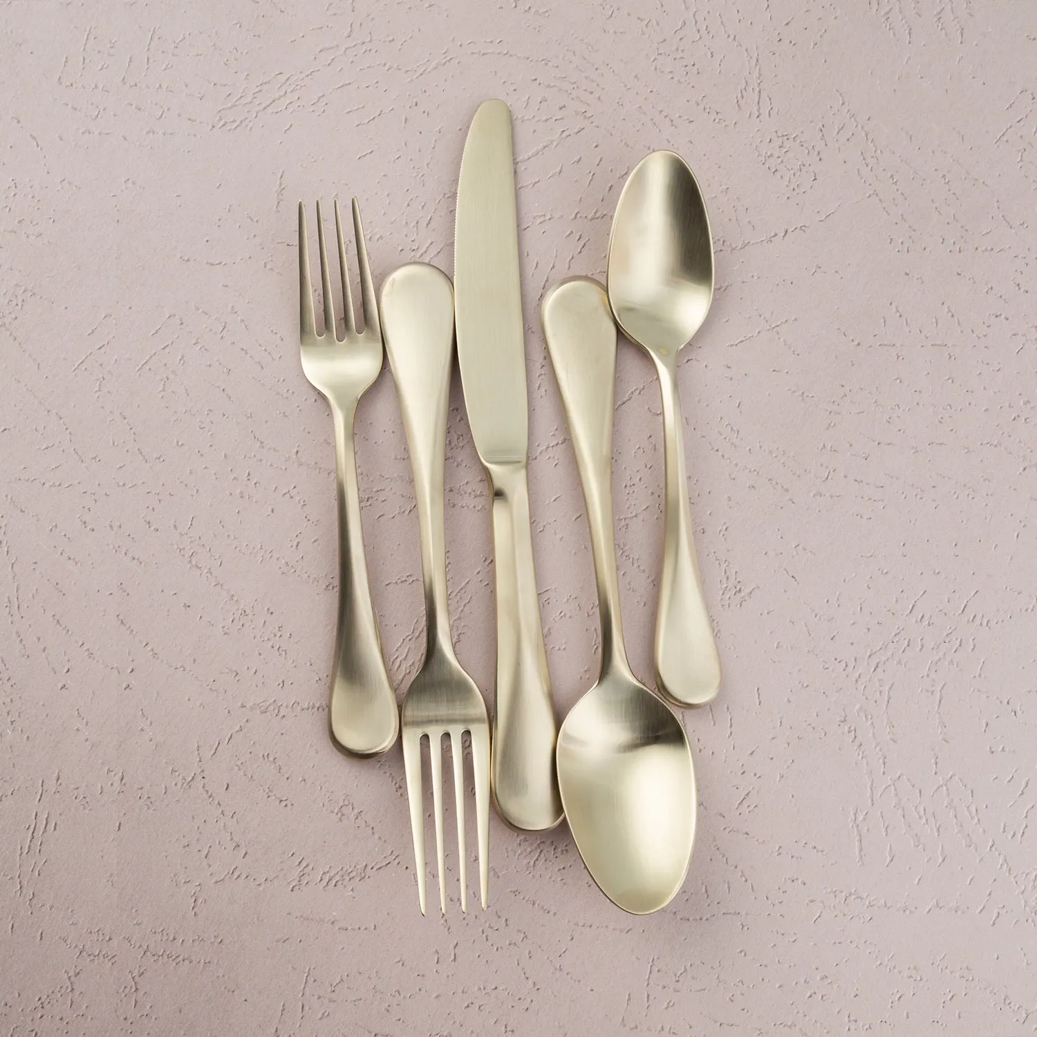 Eloquence Champagne Satin 20-Piece Flatware Set