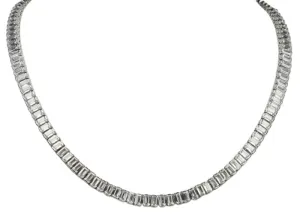 Emerald cut Zirconite Cubic Zirconia Necklace.  602N50162