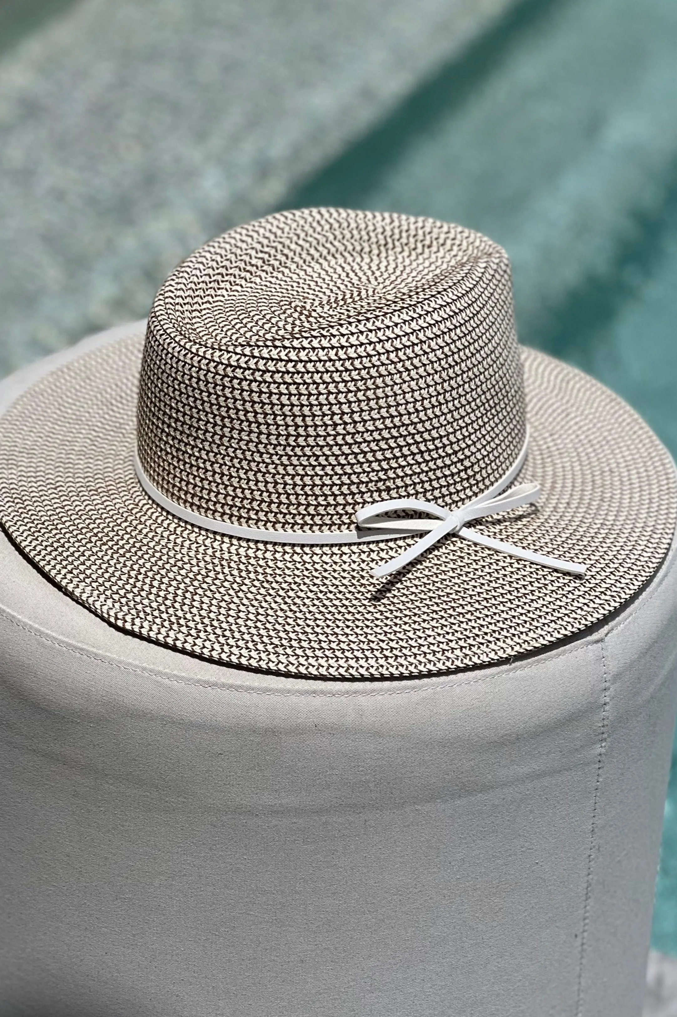 Esme White Tweed Fedora Hat