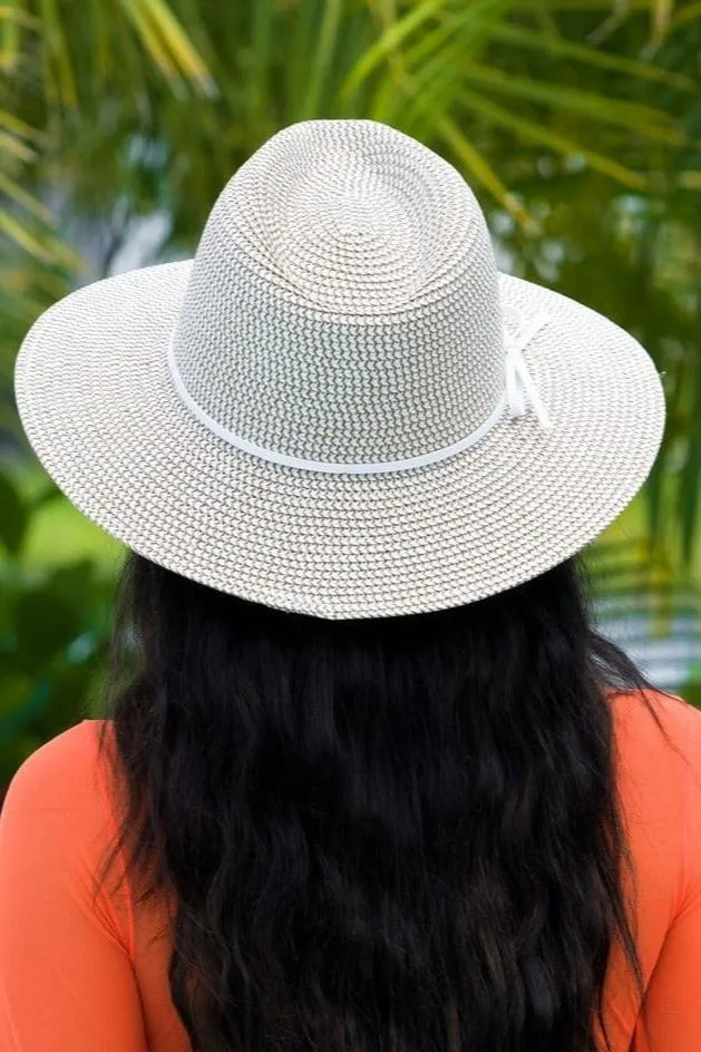 Esme White Tweed Fedora Hat