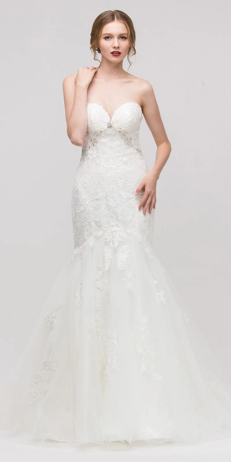 Eureka 6507 Sweetheart Neck Embellished Bodice Mermaid Wedding Gown