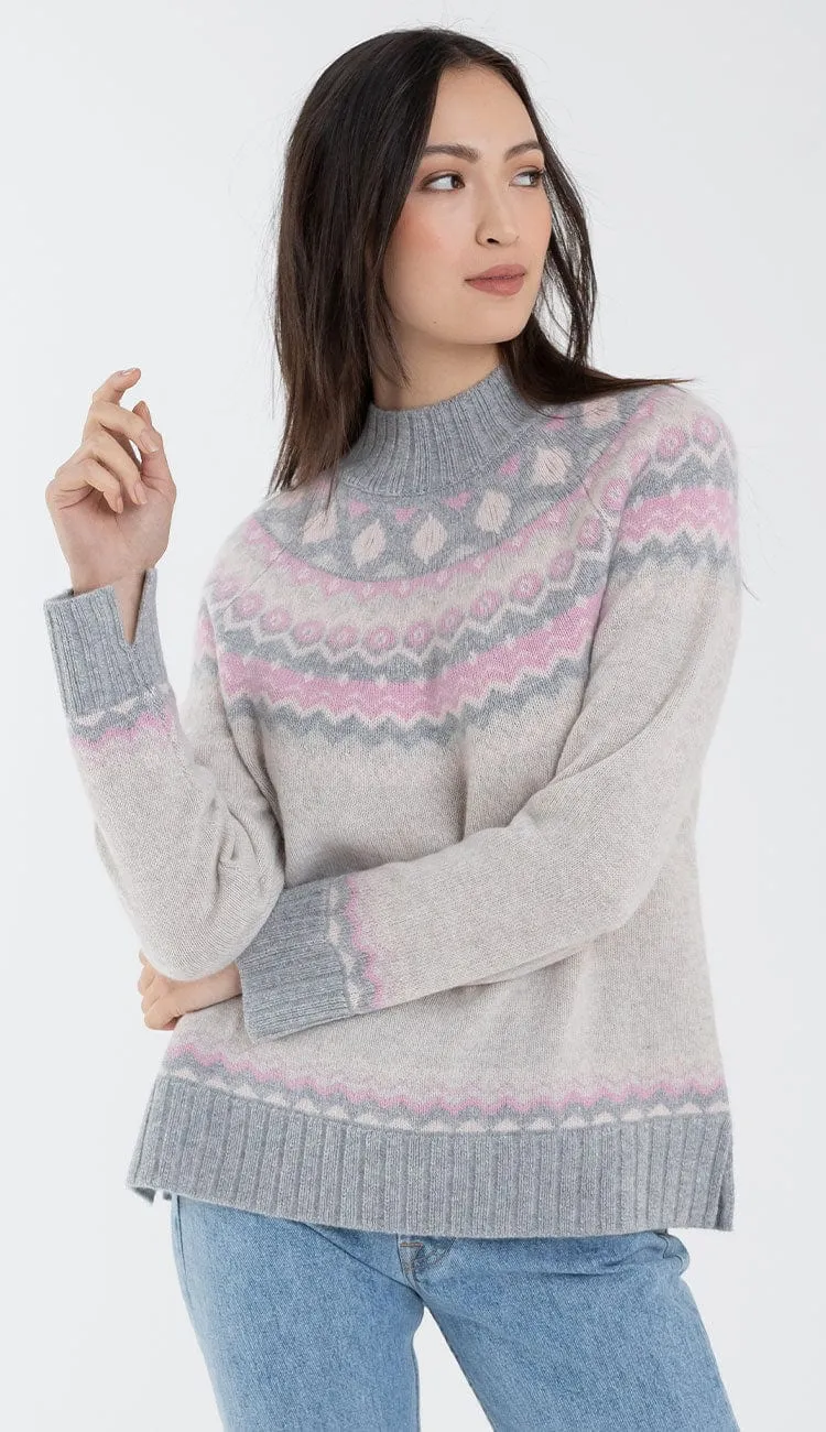 Fairisle Raglan Cashmere Sweater