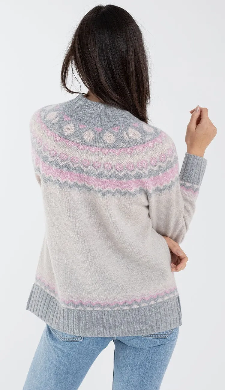 Fairisle Raglan Cashmere Sweater
