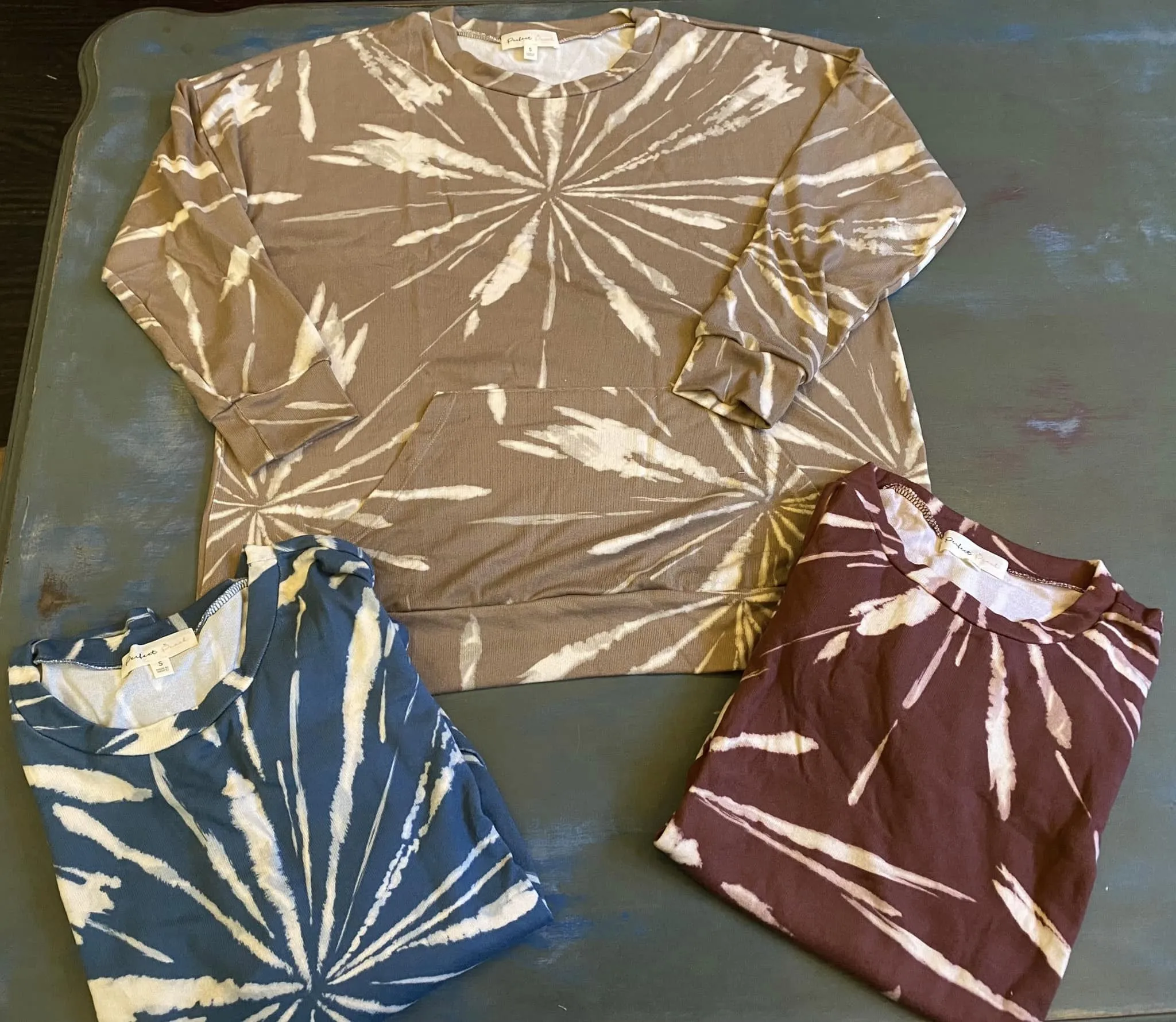 Fall Tie Dye Pouch Sweatshirt