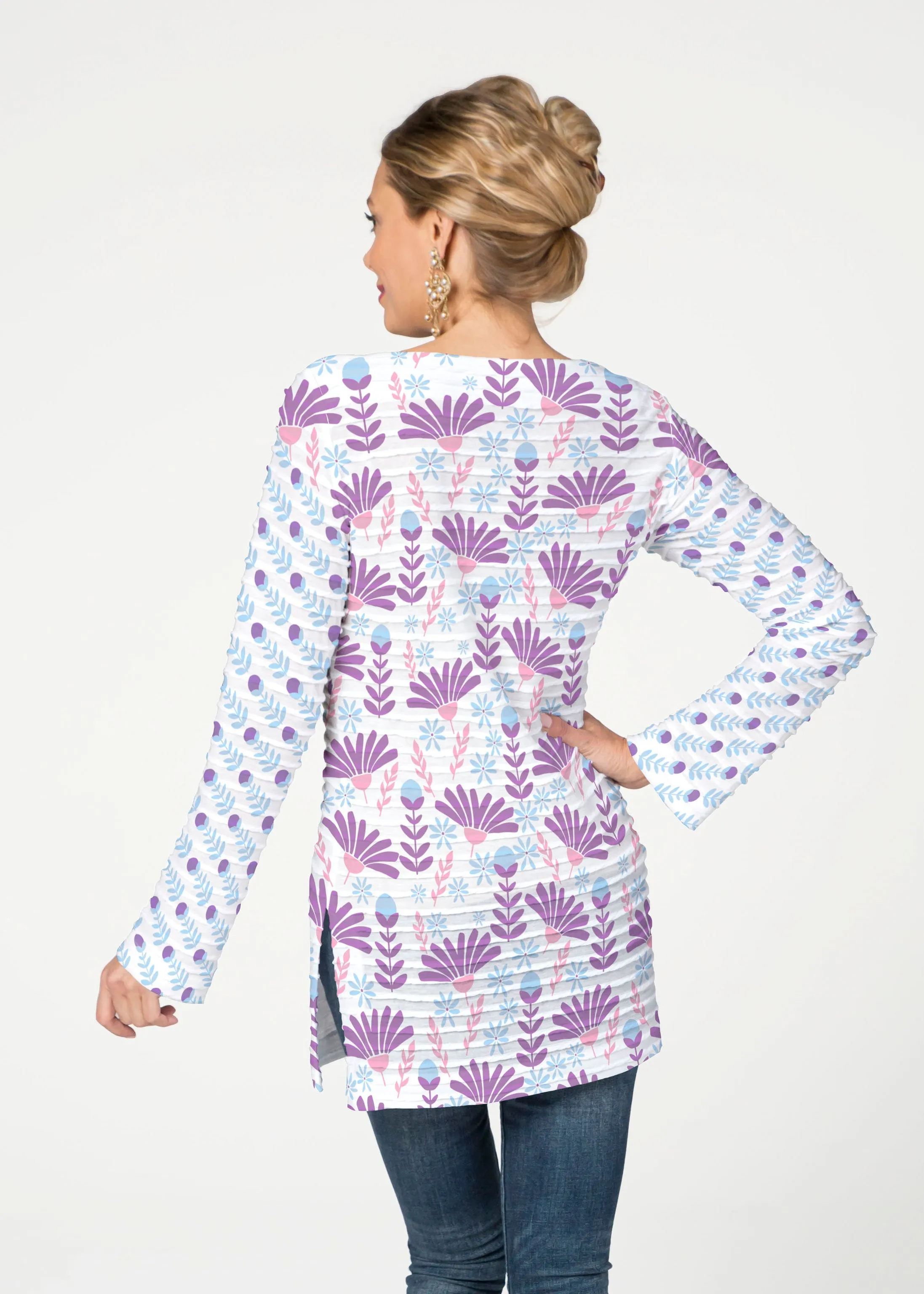 Fanfare (8042) ~ Banded Boatneck Tunic