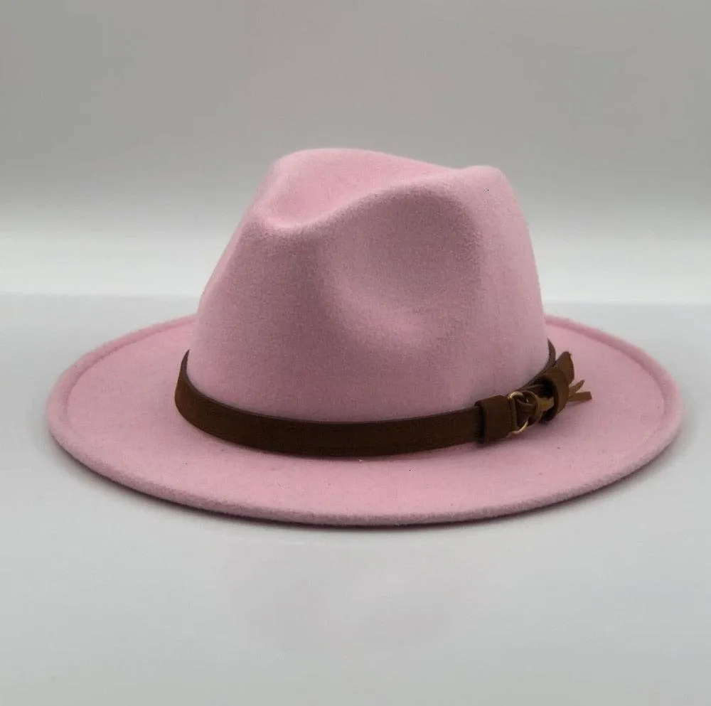 Fedora Hat With Leather Ribbon