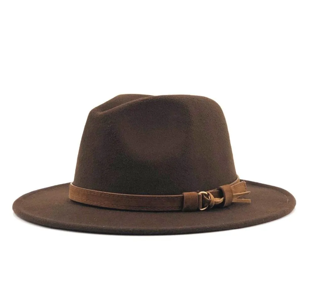 Fedora Hat With Leather Ribbon