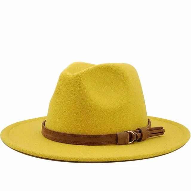 Fedora Hat With Leather Ribbon
