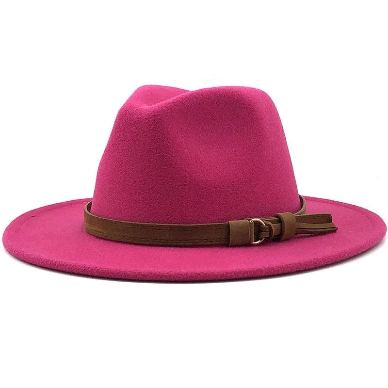 Fedora Hat With Leather Ribbon