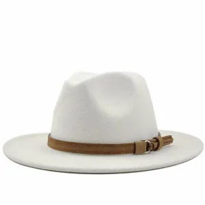 Fedora Hat With Leather Ribbon