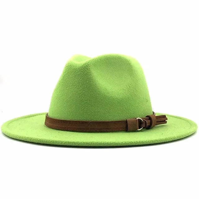 Fedora Hat With Leather Ribbon