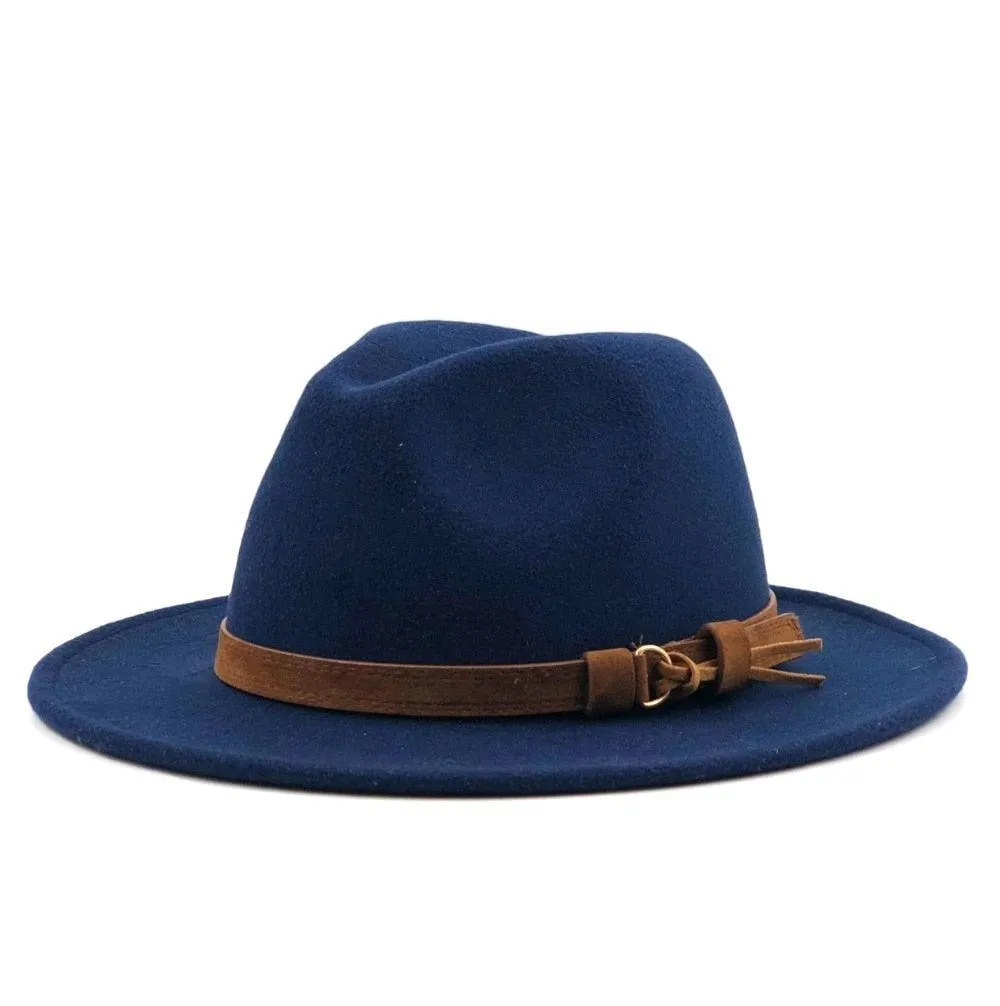Fedora Hat With Leather Ribbon