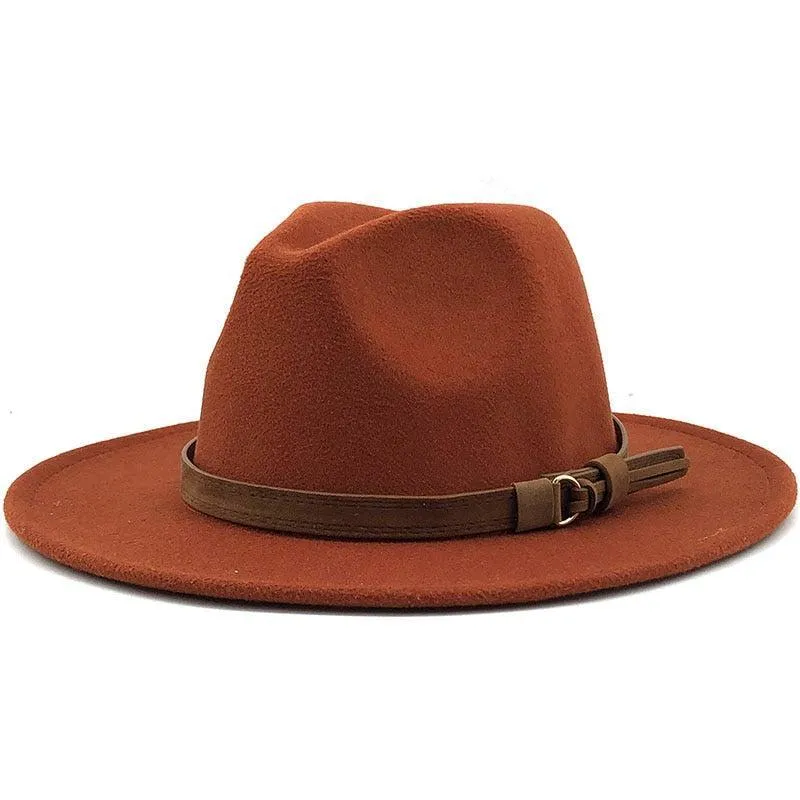 Fedora Hat With Leather Ribbon