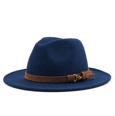 Fedora Hat With Leather Ribbon