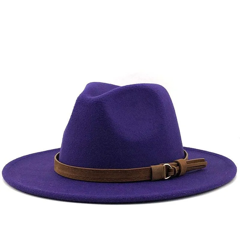 Fedora Hat With Leather Ribbon