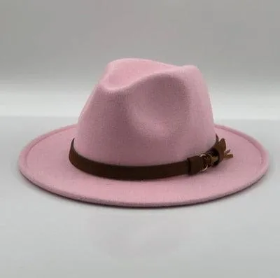 Fedora Hat With Leather Ribbon