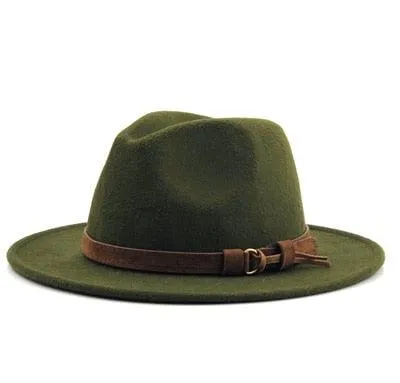 Fedora Hat With Leather Ribbon