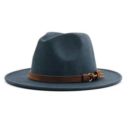Fedora Hat With Leather Ribbon