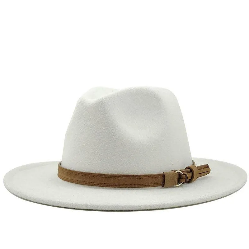 Fedora Hat With Leather Ribbon