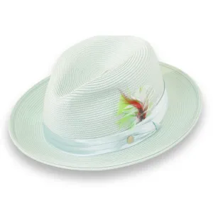 Ferrecci Tapa in Jade Crushable Straw Hat Fedora