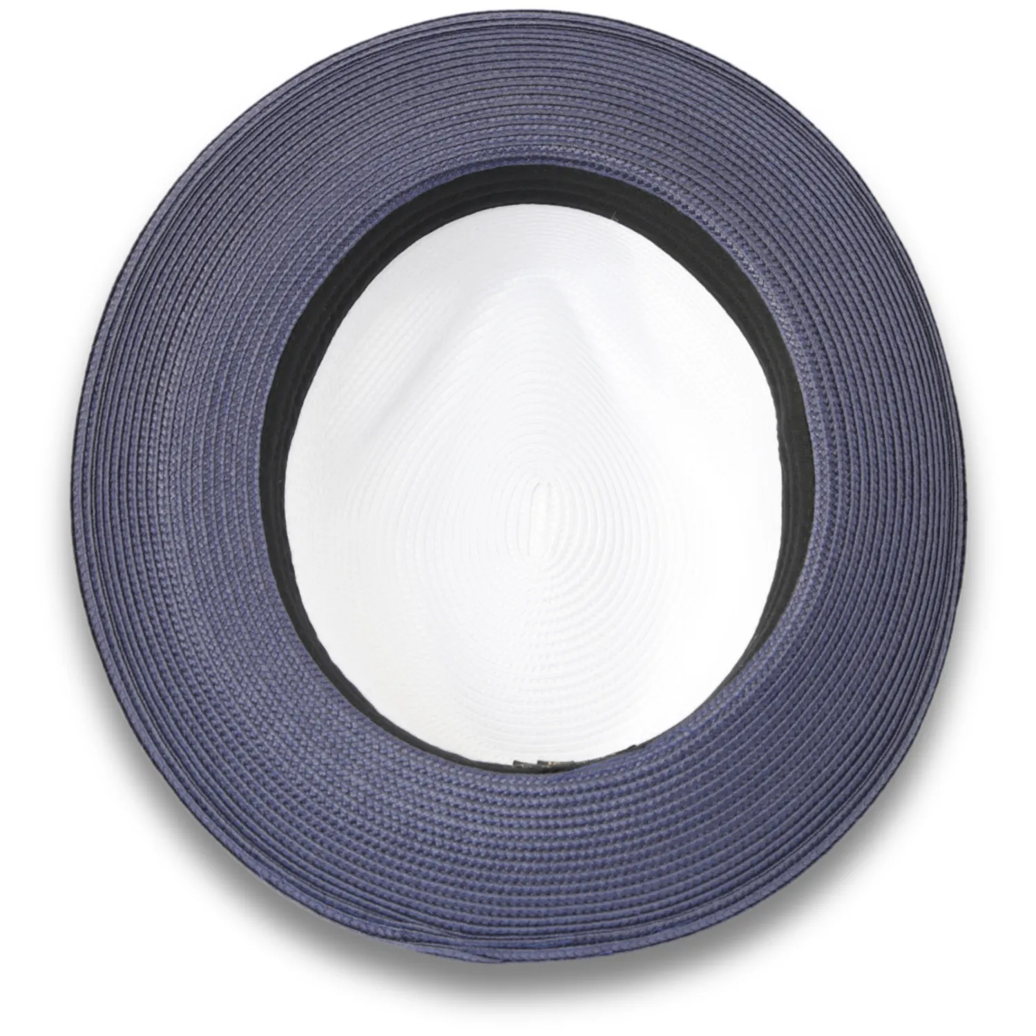 Ferrecci Tapa in Two Tone Navy-White Crushable Straw Hat Fedora