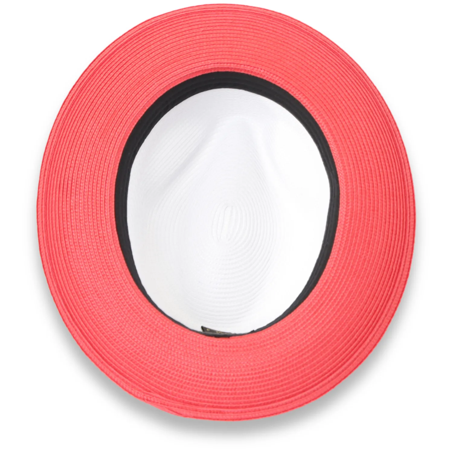 Ferrecci Tapa in Two Tone Red-White Crushable Straw Hat Fedora