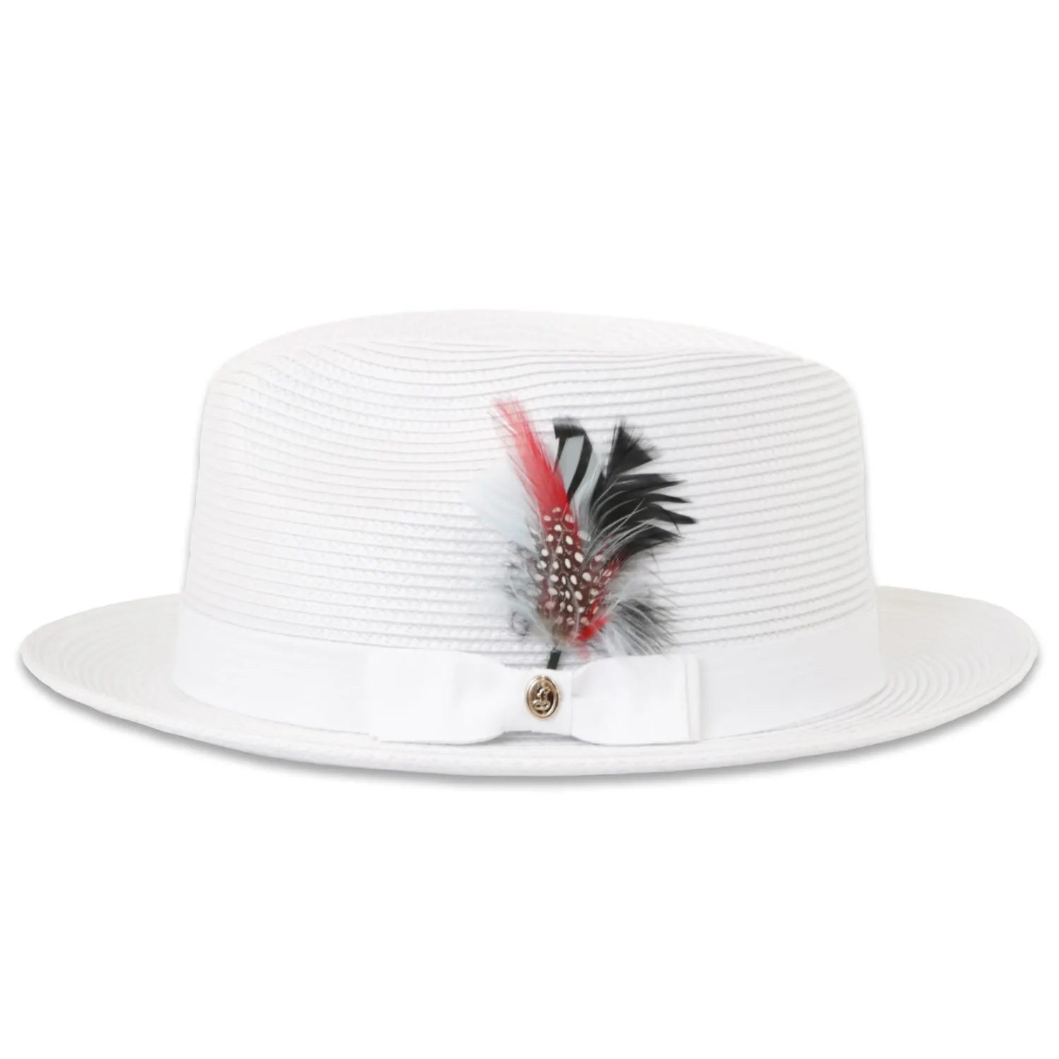 Ferrecci Tapa in White Crushable Straw Hat Fedora